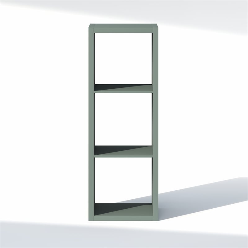 Pemberly Row 3-Cube Closet Organizer Open Shelf Extra Thick Frame in Sage Green