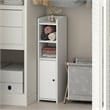 Pemberly Row 5-Tier Narrow Adjustable Shelves Bathroom Cabinet in White