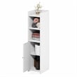 Pemberly Row 5-Tier Narrow Adjustable Shelves Bathroom Cabinet in White