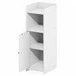 Pemberly Row 4-Tier Narrow Adjustable Shelves Bathroom Cabinet in White