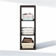 Pemberly Row 3-Cube Closet Open Organizer Extra Thick Frame in Black Dark Oak