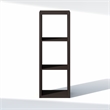 Pemberly Row 3-Cube Closet Open Organizer Extra Thick Frame in Black Dark Oak