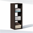 Pemberly Row 3-Cube Closet Open Organizer Extra Thick Frame in Black Dark Oak