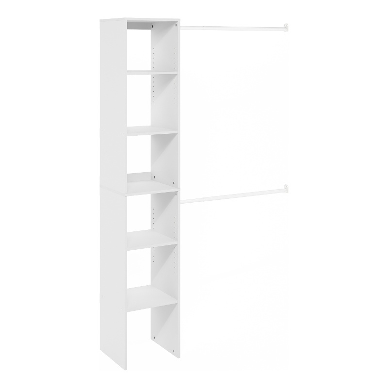 Pemberly Row Clothing and Closet Storage Organizer Shelf Tower in White