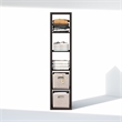 Pemberly Row 5-Cube Closet Open Organizer Extra Thick Frame in Black Dark Oak