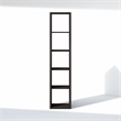 Pemberly Row 5-Cube Closet Open Organizer Extra Thick Frame in Black Dark Oak