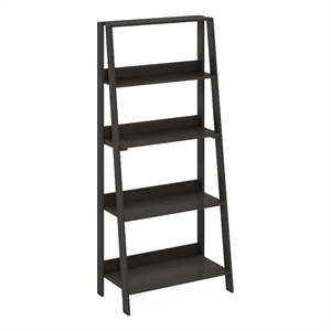 Pemberly Row 5-Tier Bookcase Display Shelf Corner Space Saving in Espresso