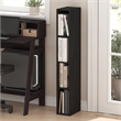 Pemberly Row 4-Tier 6-In Width Narrow Bookcase 9.3 x 5.9 x 41.6 in Blackwood