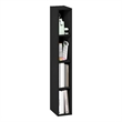 Pemberly Row 4-Tier 6-In Width Narrow Bookcase 9.3 x 5.9 x 41.6 in Blackwood