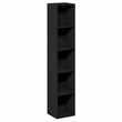 Pemberly Row 5-Tier 10-In Width Narrow Bookcase 9.3 x 9.8 x 51.9 in Blackwood
