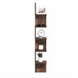Pemberly Row 5-Tier Corner S-shape Radial Floating Book Shelf in Amber Pine