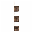 Pemberly Row 5-Tier Zigzag Corner Shelf Wall Mounted in Amber Pine