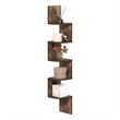 Pemberly Row 5-Tier Zigzag Corner Shelf Wall Mounted in Amber Pine