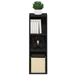 Pemberly Row 3-Tier 10-In Width Narrow Bookcase 9.3 x 9.8 x 31.5 in Blackwood