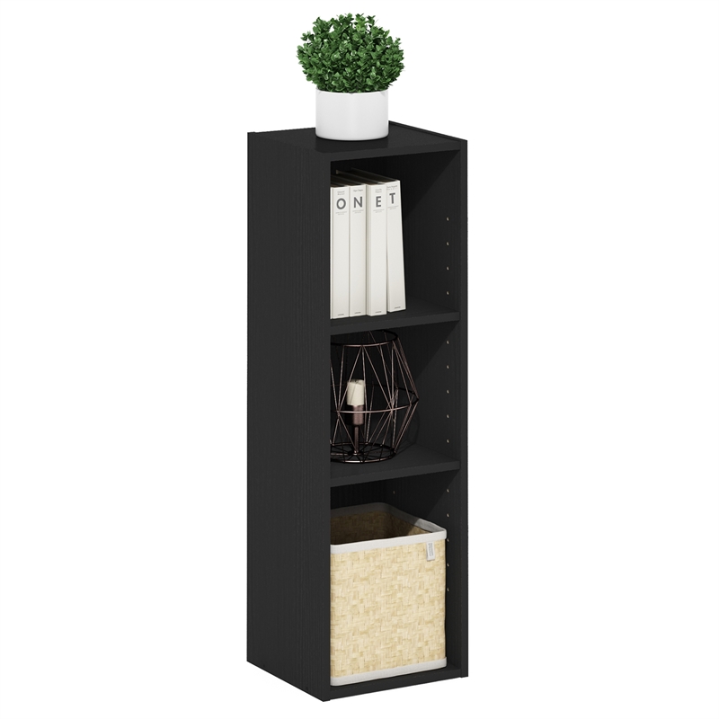 Pemberly Row 3-Tier 10-In Width Narrow Bookcase 9.3 x 9.8 x 31.5 in Blackwood