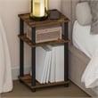 Pemberly Row 3-Tier TURN-N-TUBE Toolless Nightstand in Amber Pine