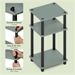 Pemberly Row 3-Tier TURN-N-TUBE Toolless Nightstand in Sage Green