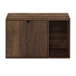 Pemberly Row Litter Box Enclosure with Storage Cabinet in Columbia Walnut
