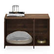Pemberly Row Litter Box Enclosure with Storage Cabinet in Columbia Walnut
