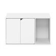 Pemberly Row Litter Box Enclosure with Storage Cabinet in Solid White