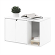 Pemberly Row Litter Box Enclosure with Storage Cabinet in Solid White