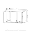 Pemberly Row Small Litter Box Enclosure with Cabinet in Americano