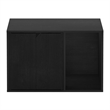 Pemberly Row Small Litter Box Enclosure with Cabinet in Americano