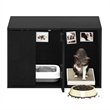 Pemberly Row Small Litter Box Enclosure with Cabinet in Americano