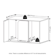 Pemberly Row Litter Box Enclosure with Storage Cabinet in Americano