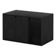 Pemberly Row Litter Box Enclosure with Storage Cabinet in Americano