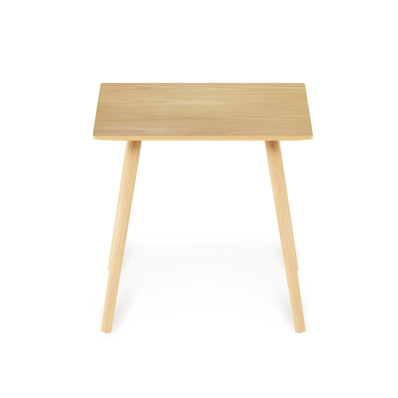 Pemberly Row Side Table with MDF and Rubber Wood Veneer in Oak