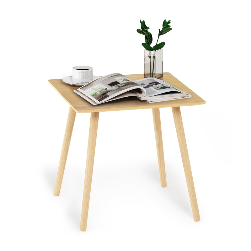 Pemberly Row Side Table with MDF and Rubber Wood Veneer in Oak
