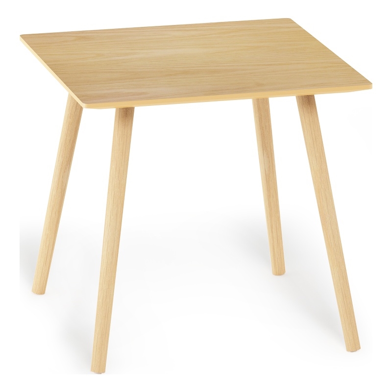 Pemberly Row Side Table with MDF and Rubber Wood Veneer in Oak