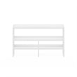 Pemberly Row Desk Top Organizing Shelf Bookcase with Compartments in White