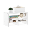 Pemberly Row Desk Top Organizing Shelf Bookcase with Compartments in White