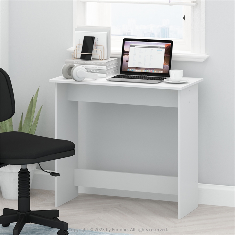 Pemberly Row Study Table with Rounded Edge 20 lbs Capacity in White