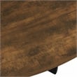 Pemberly Row 2 Tier Round Corner Nightstand with Storage Shelf in Amber Pine