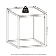 Pemberly Row Set of 2 Square End Table with Metal Frame in White