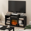Pemberly Row Fireplace TV Entertainment Center up to 55 Inch in Dark Americano
