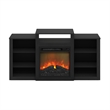 Pemberly Row Fireplace TV Entertainment Center up to 55 Inch in Dark Americano