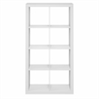 Pemberly Row Super Thick Frame 8 Cube Reversible Bookcase in White Finish