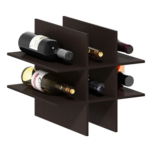Pemberly Row 9 Compartment Cube Organizer Insert for Thick Series in Black Oak