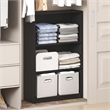 Pemberly Row 3 Tier Closet Organizer with Open Shelf Storage in Blackwood