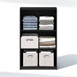 Pemberly Row 3 Tier Closet Organizer with Open Shelf Storage in Blackwood