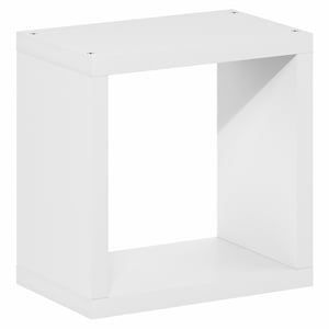 Pemberly Row Extra Thick Cube Wall Mounted Floating Shelf in White Finish