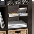 Pemberly Row H-Shelf Cube Organizer 2 Tier Insert Accessory in Black Dark Oak