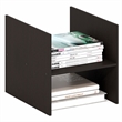 Pemberly Row H-Shelf Cube Organizer 2 Tier Insert Accessory in Black Dark Oak