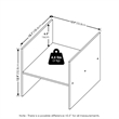 Pemberly Row H-Shelf Cube Organizer 2 Tier Insert Accessory in Black Dark Oak