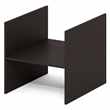 Pemberly Row H-Shelf Cube Organizer 2 Tier Insert Accessory in Black Dark Oak
