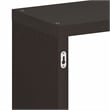 Pemberly Row Extra Thick Cube Wall Mounted Floating Shelf in Black Dark Oak